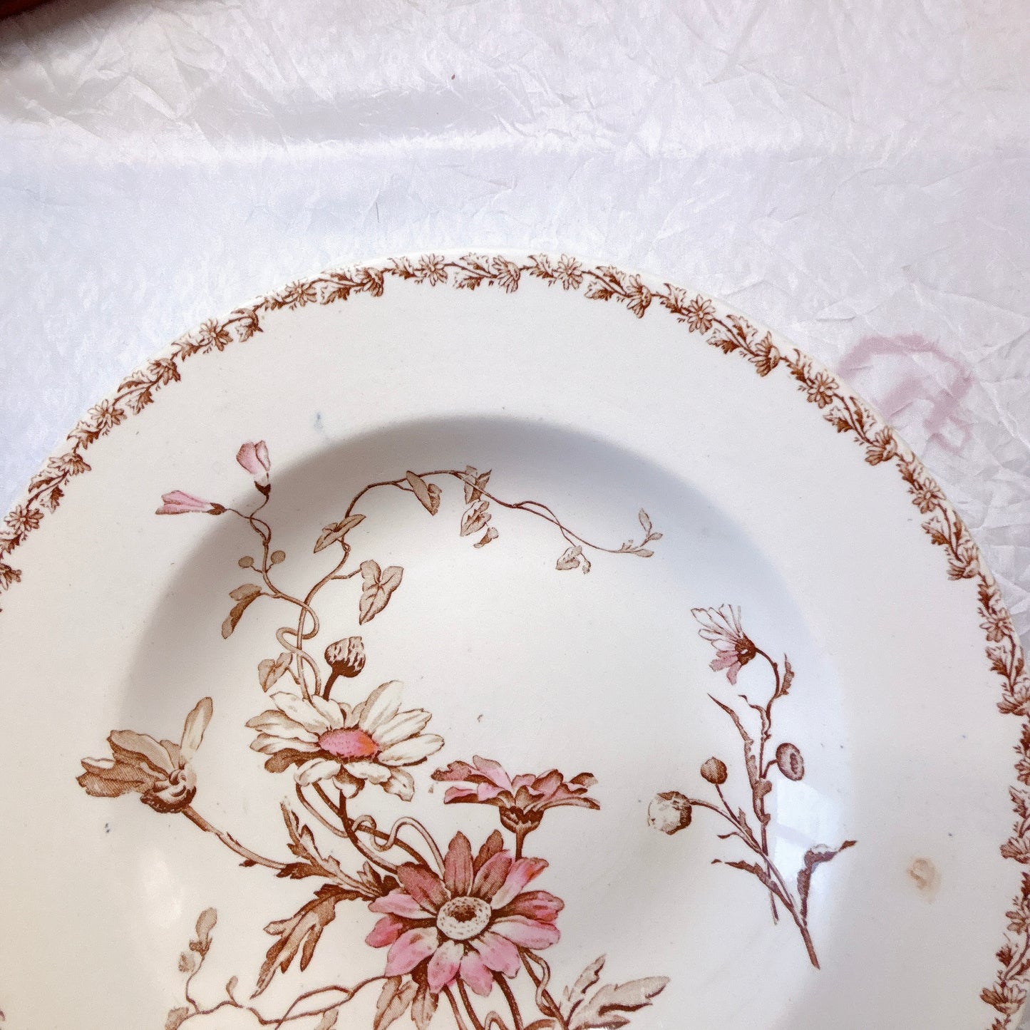 リュネヴィル  マーガレット MARGUERITE スーププレート フランスアンティーク食器　蚤の市　ブロカント