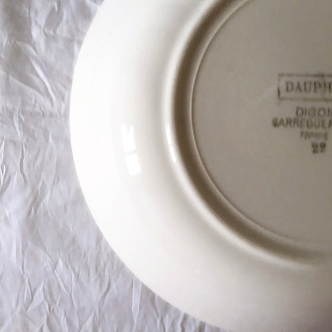 ディゴワンサルグミンヌ 『DAUPHIN 』 花柄キャロットプレート・深皿 フランスアンティーク食器　ブロカントアンティーク　蚤の市