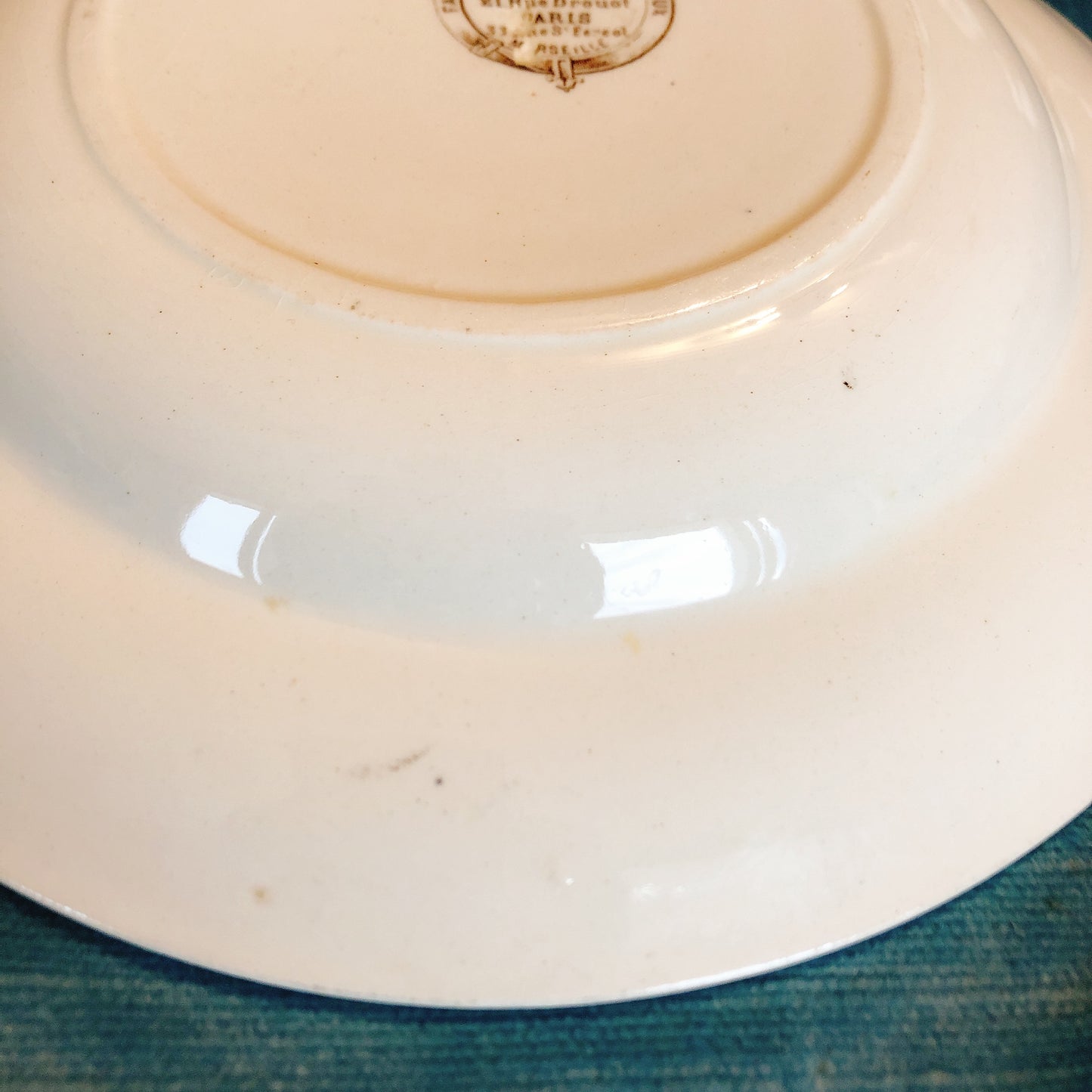 フランスアンティーク  GRAND DEPOT E.Bourgeois グランデポ エミールブルジョワ　スーププレート 深皿 A フランスアンティーク食器 ブロカント 蚤の市