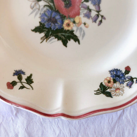 フランス サルグミンヌ sarreguemines アグレスト デザートプレート 20.7㎝  フランスアンティーク食器 フランス蚤の市・ブロカント