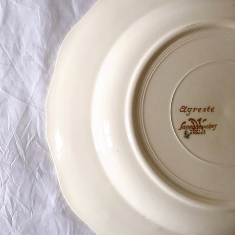 ディゴワンサルグミンヌ Digoin＆sarreguemines アグレスト 深皿 クルーズプレート フランスアンティーク食器 フランス蚤の市・ブロカント