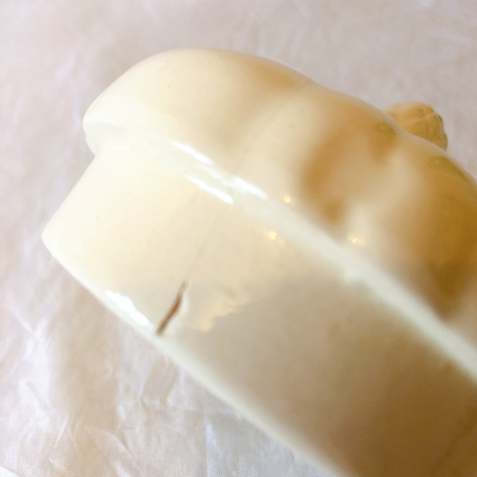 ディゴワンサルグミンヌ Digoin＆sarreguemines 花リム ティー/コーヒーポット フランスアンティーク食器 フランス蚤の市・ブロカント