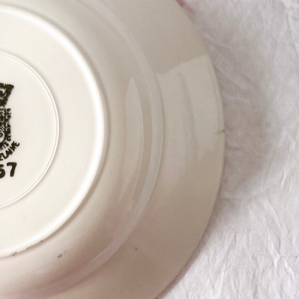 サンタマン　Saint amand バスク柄スーププレート、クルーズプレート フランスアンティーク食器 ブロカント 蚤の市