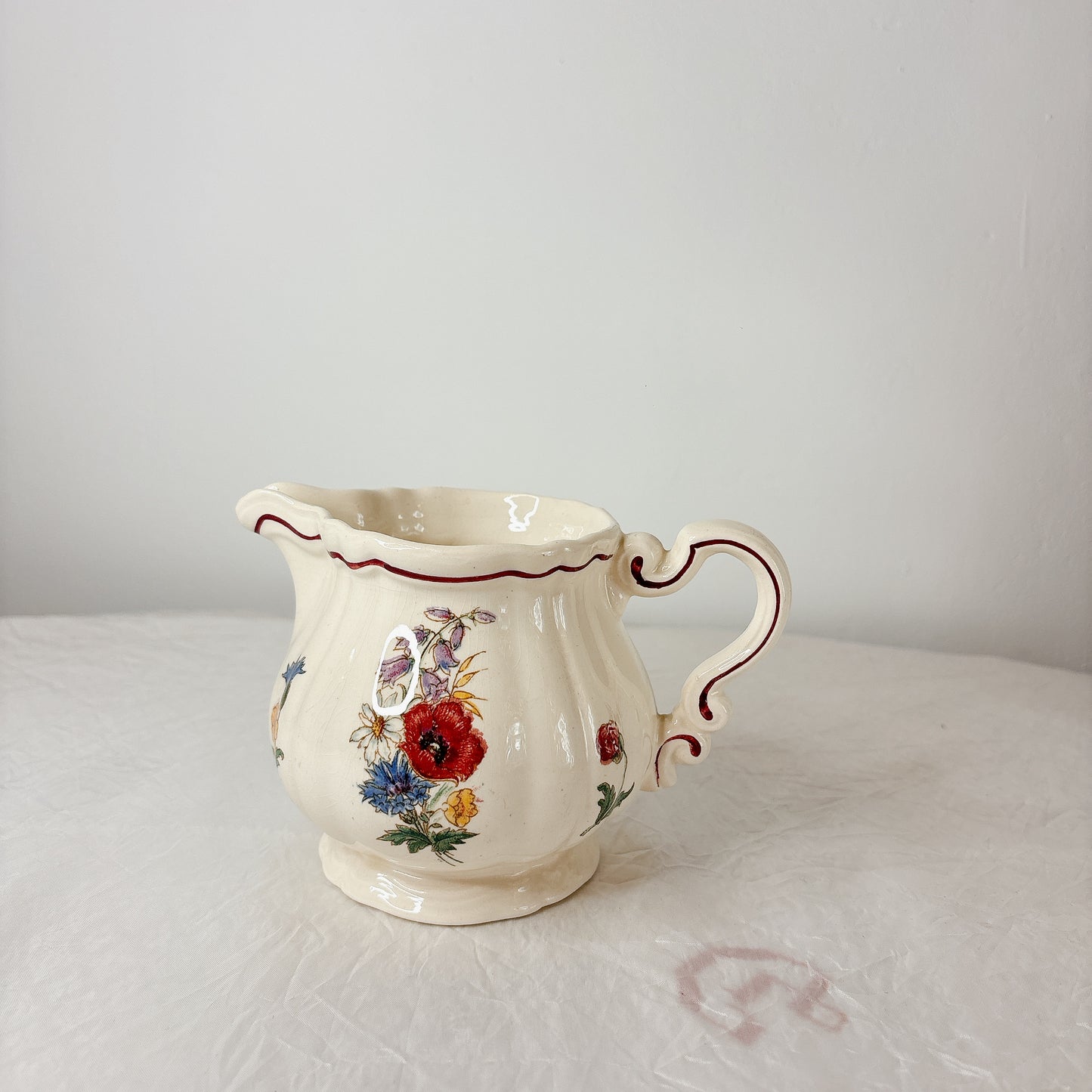 ディゴワンサルグミンヌ Digoin＆sarreguemines アグレスト ミルクポット　フランスアンティーク食器 フランス蚤の市・ブロカント