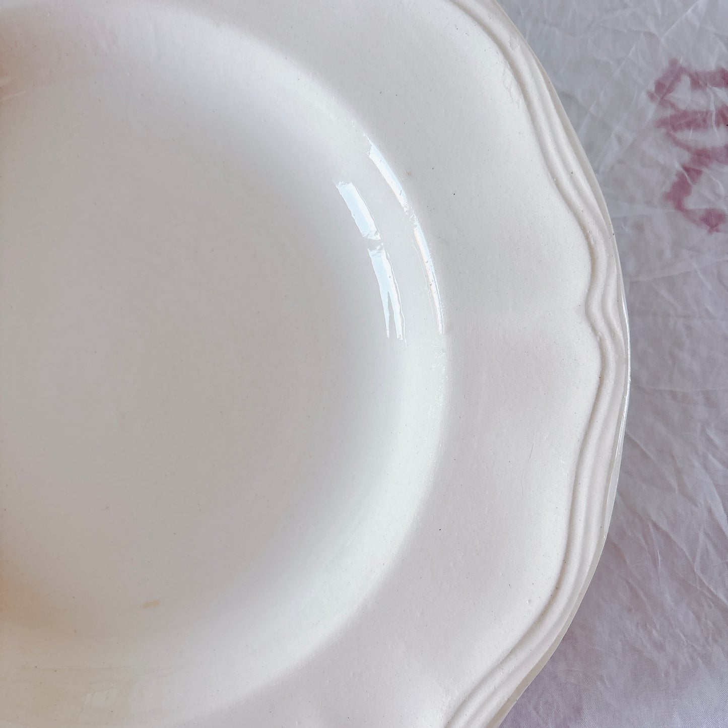 フランス ディゴワン＆サルグミンヌ 花リム スーププレート 深皿 フランスアンティーク食器 ブロカント　蚤の市