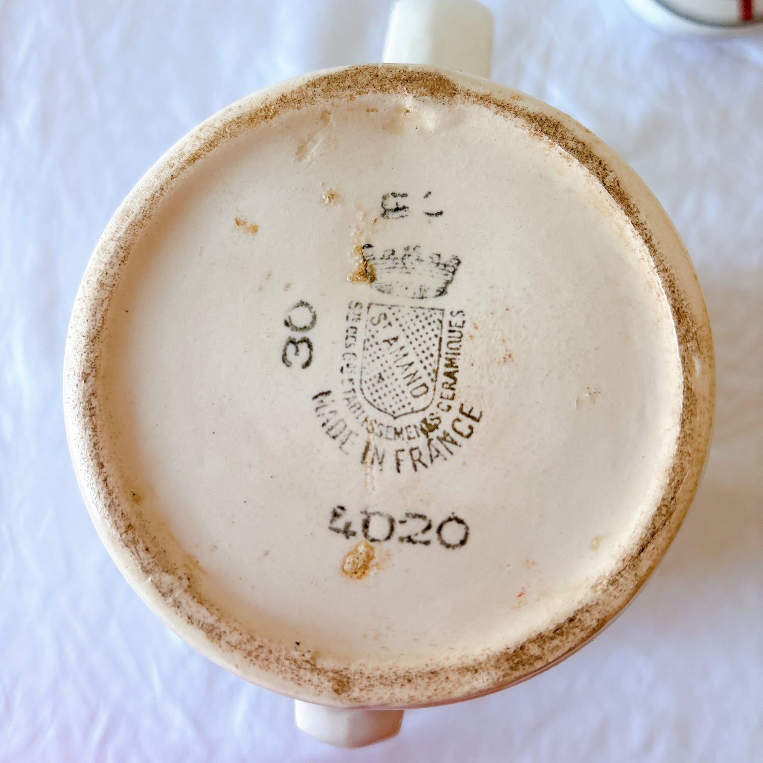 アンティーク陶器 底面 刻印 サンタマン