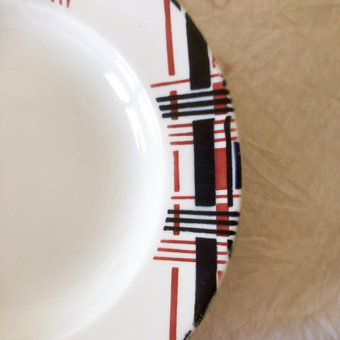 サンタマン　Saint amand バスク柄スーププレート、クルーズプレート フランスアンティーク食器 ブロカント 蚤の市