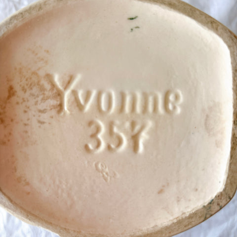 フランスヴィンテージ  アールデコ幾何学模様　陶器キャニスター  フランスアンティーク食器　ブロカント　蚤の市