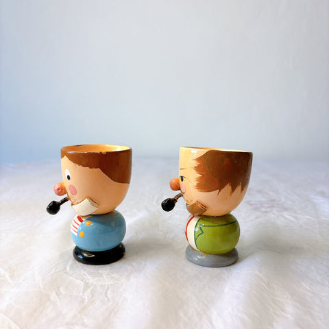 フランス 木製コクティエ　エッグスタンド　フランスアンティークキッチン雑貨　ブロカント　蚤の市