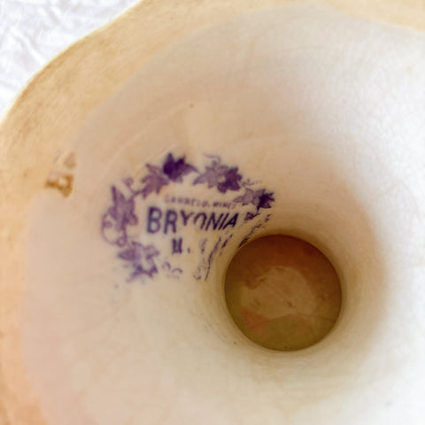 フランスアンティーク U&Cサルグミンヌ Bryonia ブリオニア 耳付き脚付きコンポティエ　ブロカント　蚤の市