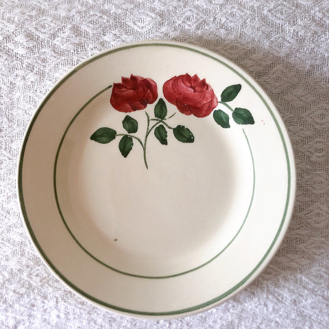 ショワジールロワ　HB & Cie Choisy le Roi『ローズ』ディネット　ディナープレート　平皿　A　フランスアンティーク食器　ブロカントアンティーク　蚤の市