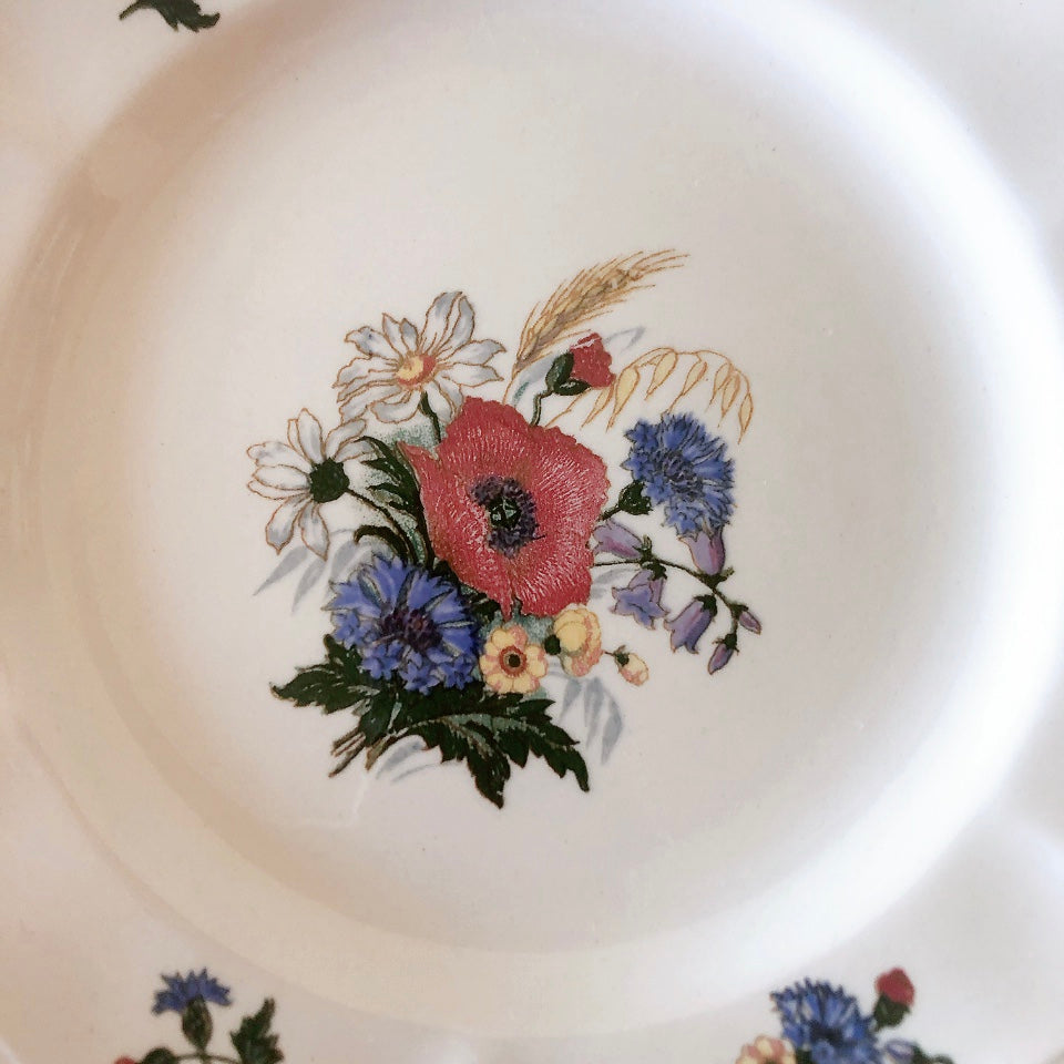 フランス サルグミンヌ sarreguemines アグレスト デザートプレート 20.7㎝  フランスアンティーク食器 フランス蚤の市・ブロカント