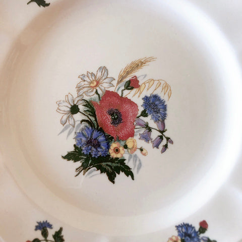 フランス サルグミンヌ sarreguemines アグレスト デザートプレート 20.7㎝  フランスアンティーク食器 フランス蚤の市・ブロカント