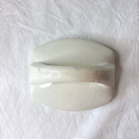 クレイユエモントロー  HBCM Béarn バスク柄 陶器キャニスター 「赤x青 」フランスアンティーク　ブロカント　蚤の市