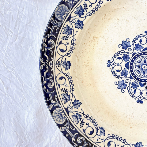 フランスアンティーク ヴィエイヤーボルドー（J.V.B.）「Louis XV」シリーズ 大皿 ブロカント　蚤の市