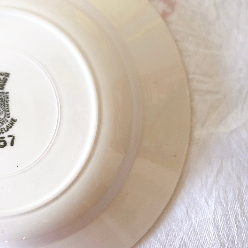 サンタマン　Saint amand バスク柄スーププレート、クルーズプレート フランスアンティーク食器 ブロカント 蚤の市