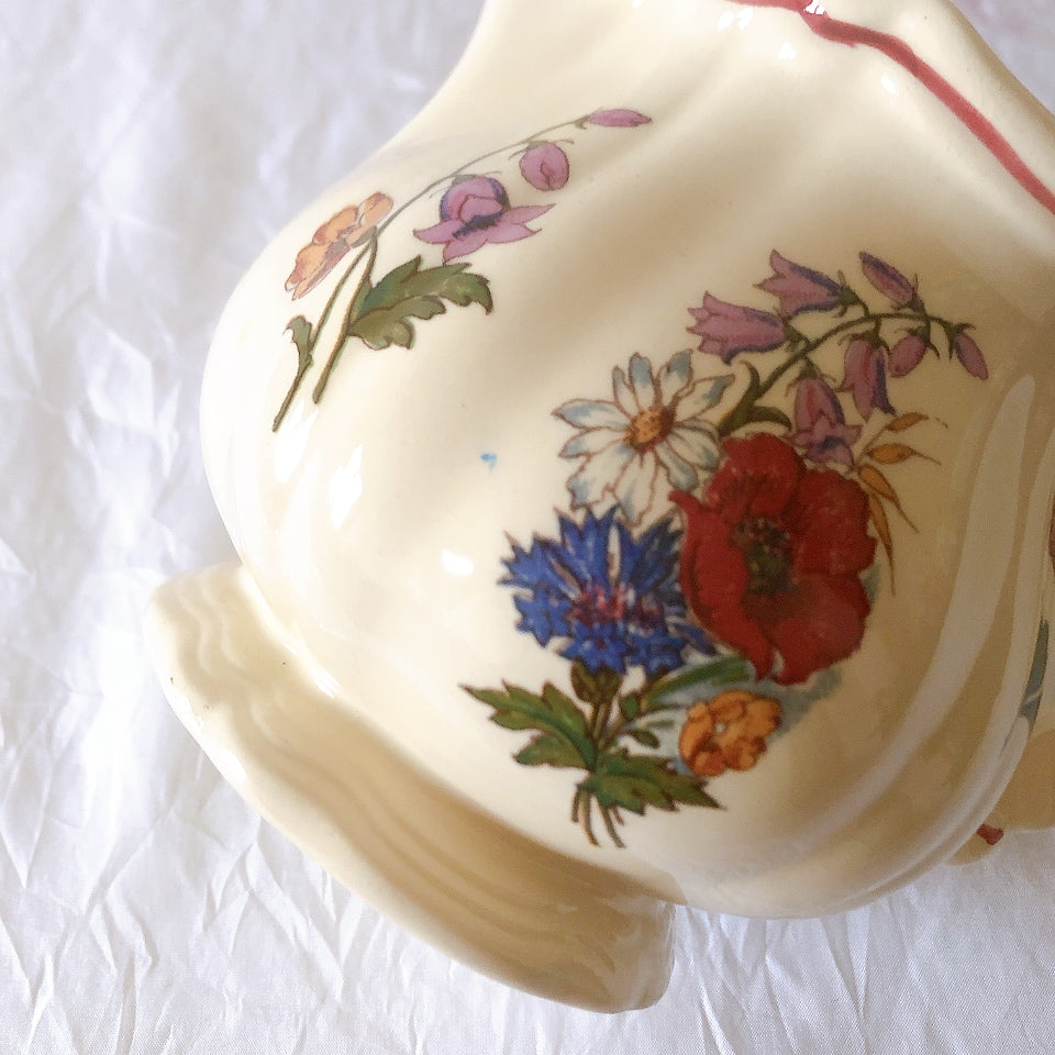 ディゴワンサルグミンヌ Digoin＆sarreguemines アグレスト ミルクポット　クリミエ フランスアンティーク食器 フランス蚤の市・ブロカント