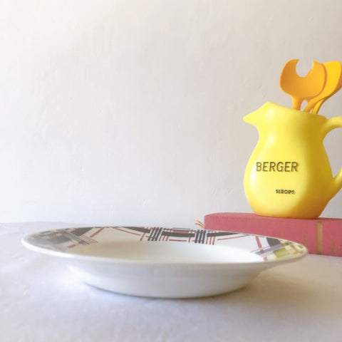 サンタマン　Saint amand バスク柄スーププレート、クルーズプレート フランスアンティーク食器 ブロカント 蚤の市