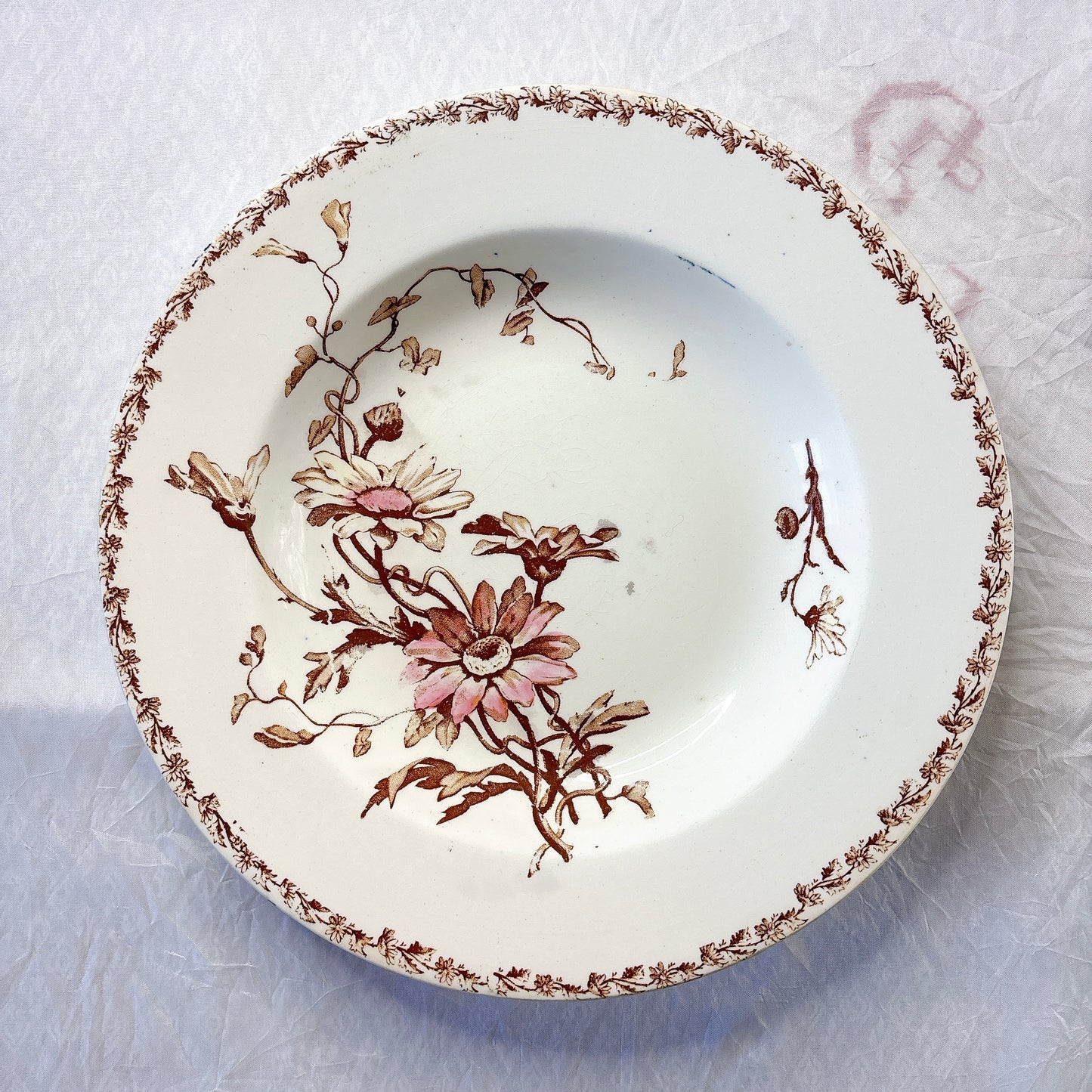 リュネヴィル  マーガレット MARGUERITE スーププレート フランスアンティーク食器　蚤の市　ブロカント