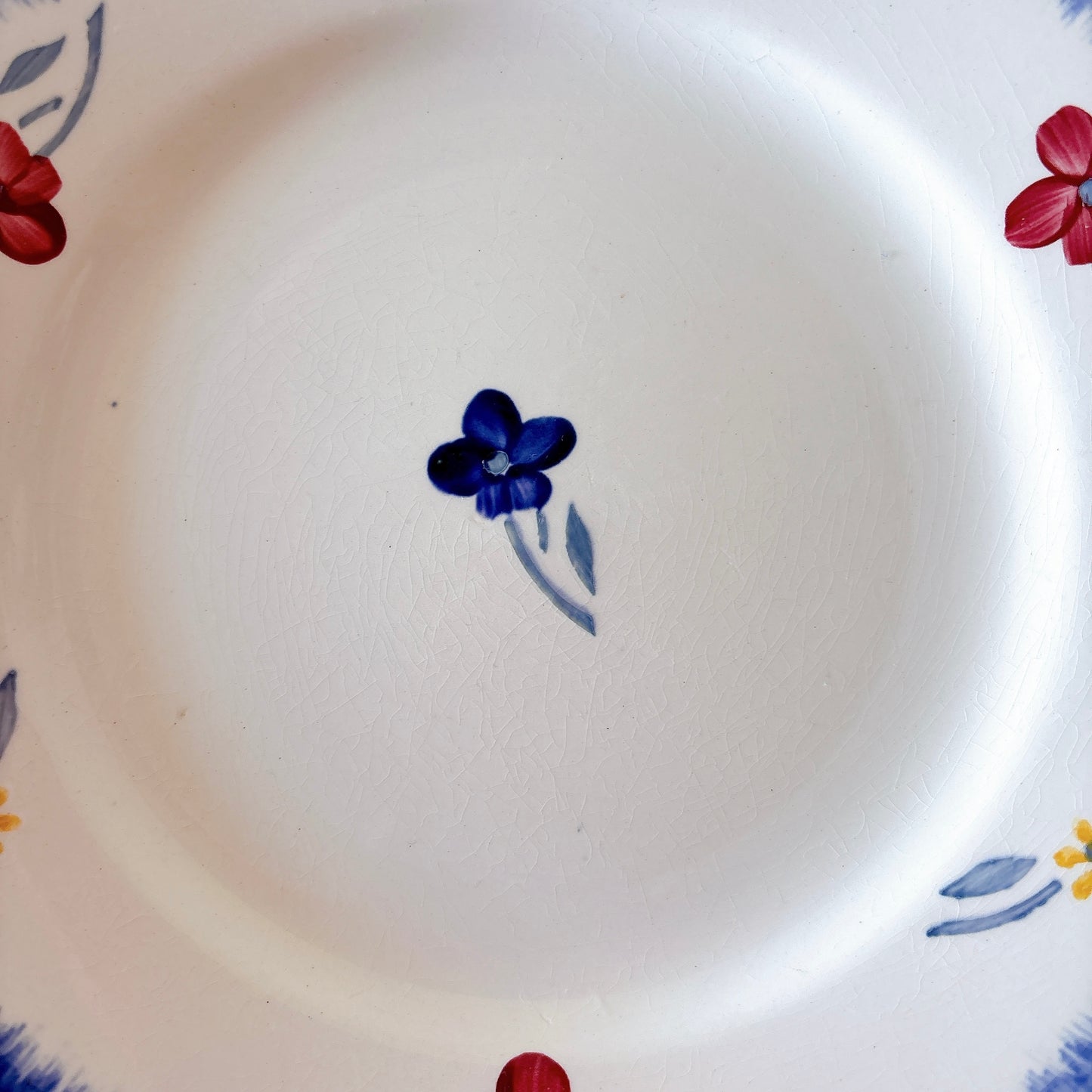 フランスアンティーク ディゴワンサルグミンヌ MARY LOU マリールー デザートプレート 花柄 Digoin Sarreguemines アンティーク食器