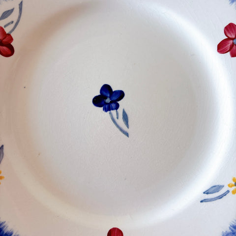 フランスアンティーク ディゴワンサルグミンヌ MARY LOU マリールー デザートプレート 花柄 Digoin Sarreguemines アンティーク食器