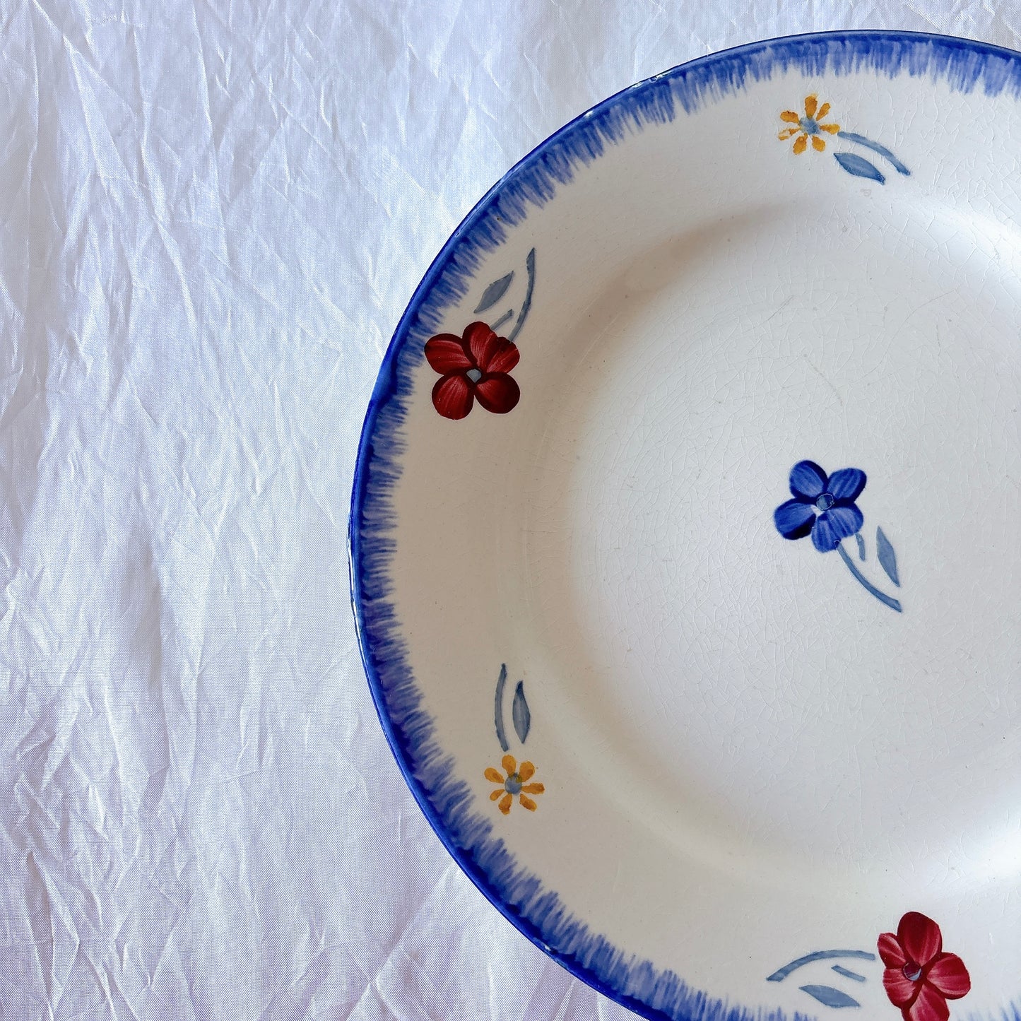 フランスアンティーク ディゴワンサルグミンヌ MARY LOU マリールー デザートプレート 花柄 Digoin Sarreguemines アンティーク食器