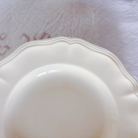 フランス ディゴワン＆サルグミンヌ 花リム スーププレート 深皿 フランスアンティーク食器 ブロカント　蚤の市