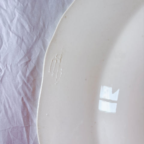 フランス ディゴワン＆サルグミンヌ 花リム スーププレート 深皿 フランスアンティーク食器 ブロカント　蚤の市