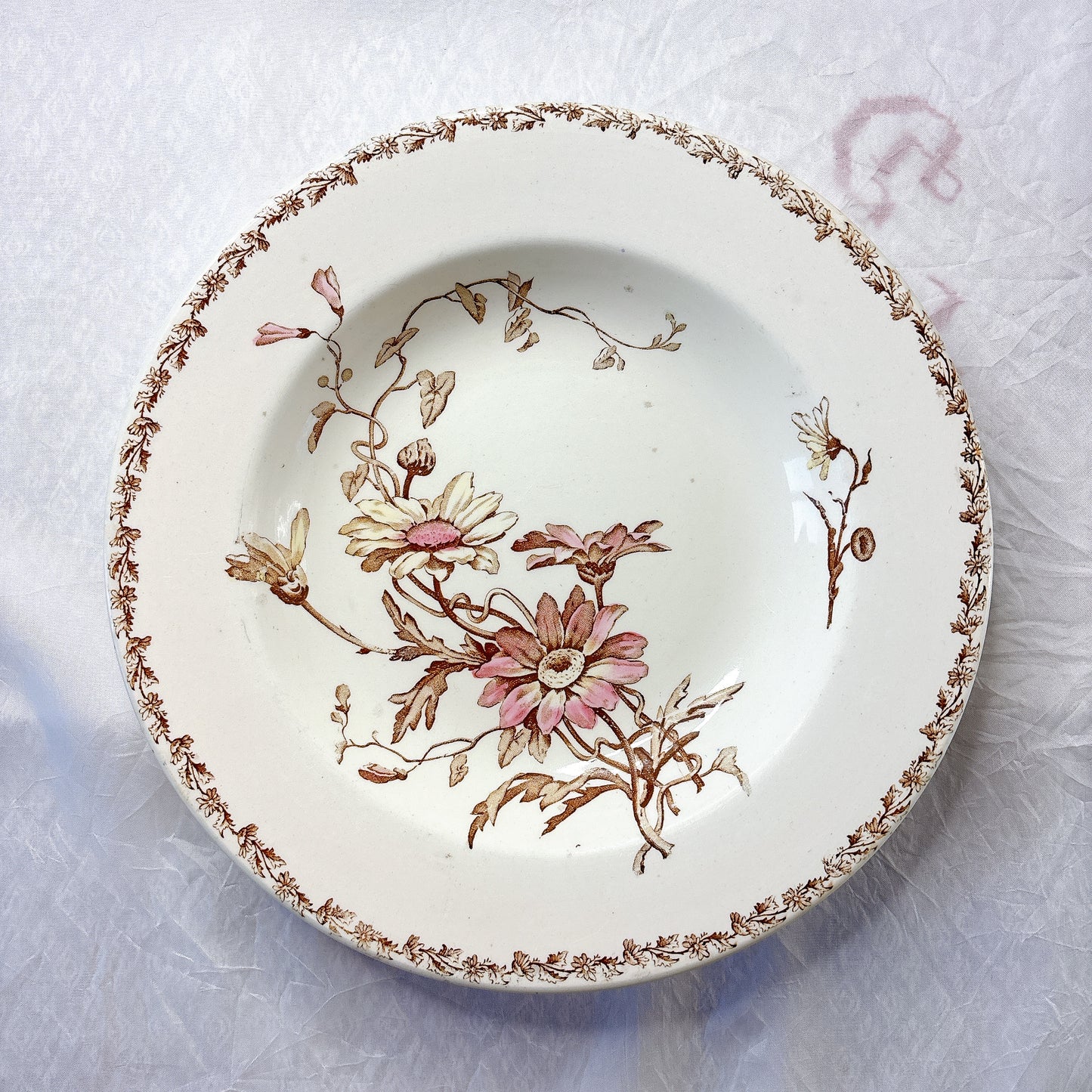 リュネヴィル  マーガレット MARGUERITE スーププレート フランスアンティーク食器　蚤の市　ブロカント