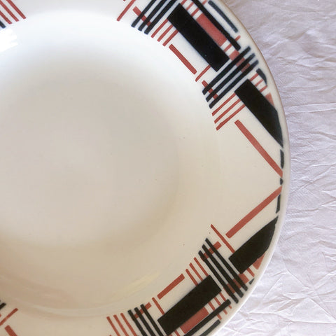 サンタマン　Saint amand バスク柄スーププレート、クルーズプレート フランスアンティーク食器 ブロカント 蚤の市