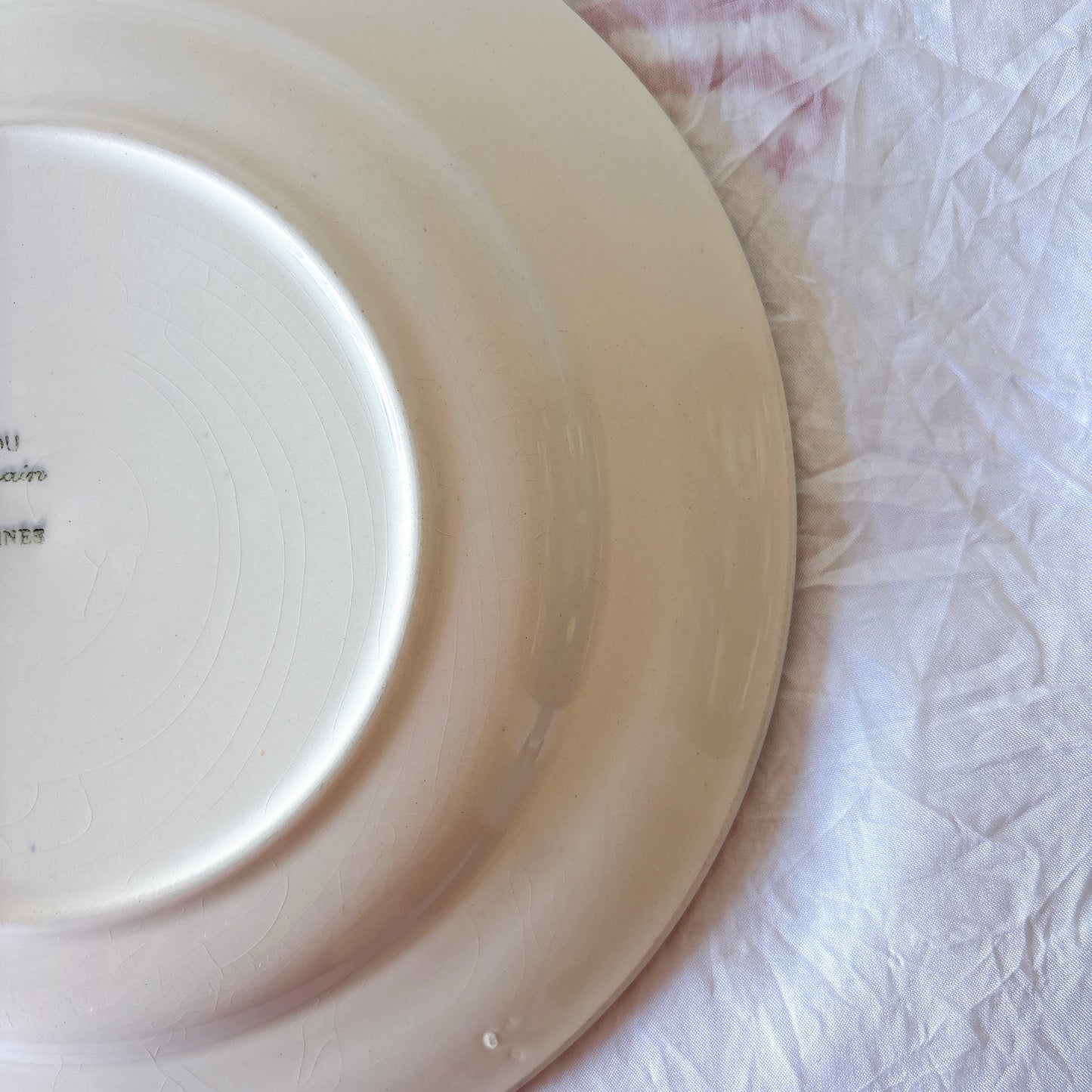 フランスアンティーク ディゴワンサルグミンヌ MARY LOU マリールー デザートプレート 花柄 Digoin Sarreguemines アンティーク食器