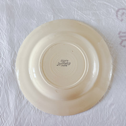 フランス ディゴワン＆サルグミンヌ 花リム スーププレート 深皿 フランスアンティーク食器 ブロカント　蚤の市