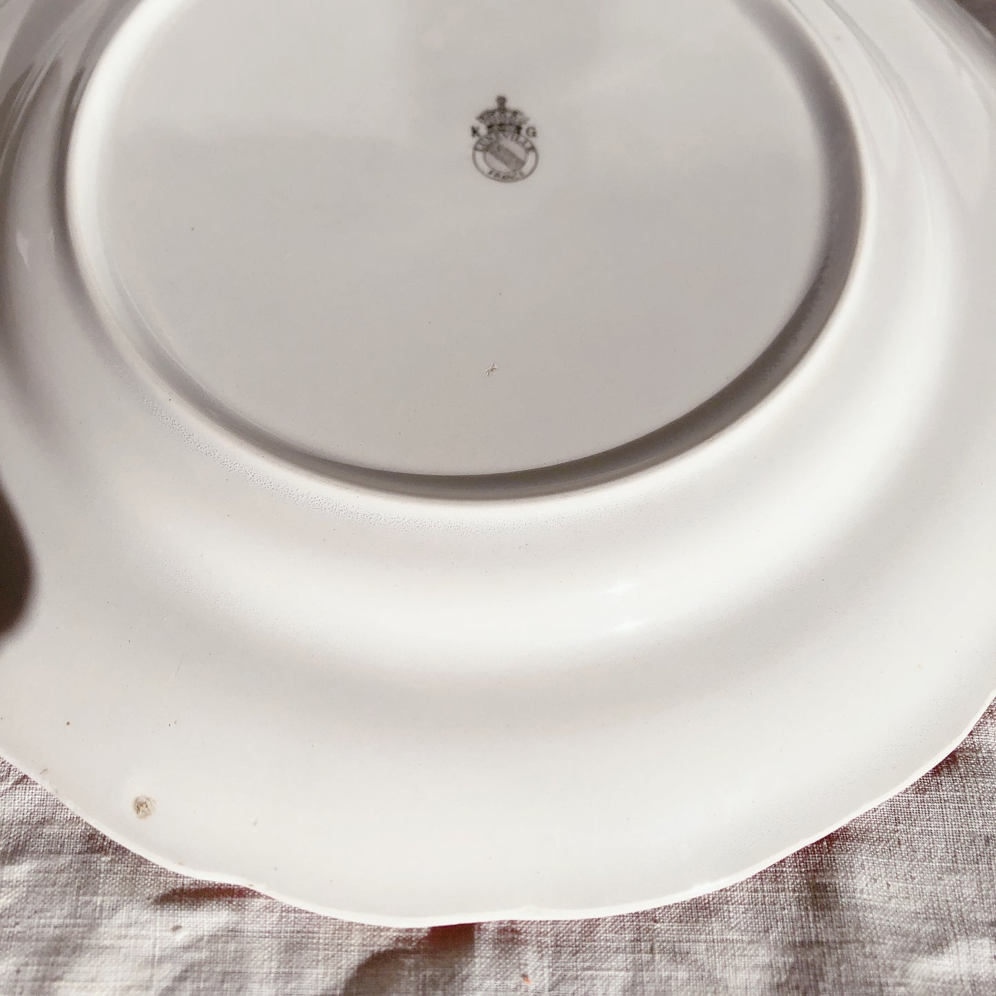 リュネヴィル " Réverbère"シリーズ ディナープレート 平皿 フランスアンティーク食器　蚤の市　ブロカント