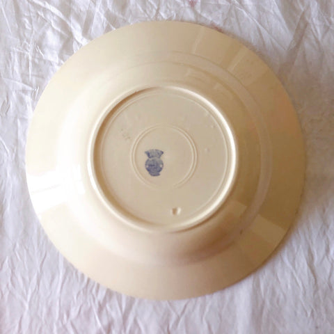 フランスアンティーク　バドンヴィレー　バラ柄スーププレート　深皿　フランスアンティーク食器 ブロカントアンティーク 蚤の市