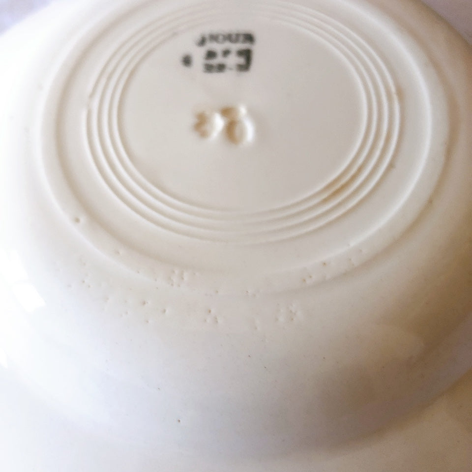 ご予約フランスアンティーク クレイユモントロー HOUX　柊　スーププレート・深皿 フランスアンティーク食器　ブロカント　蚤の市