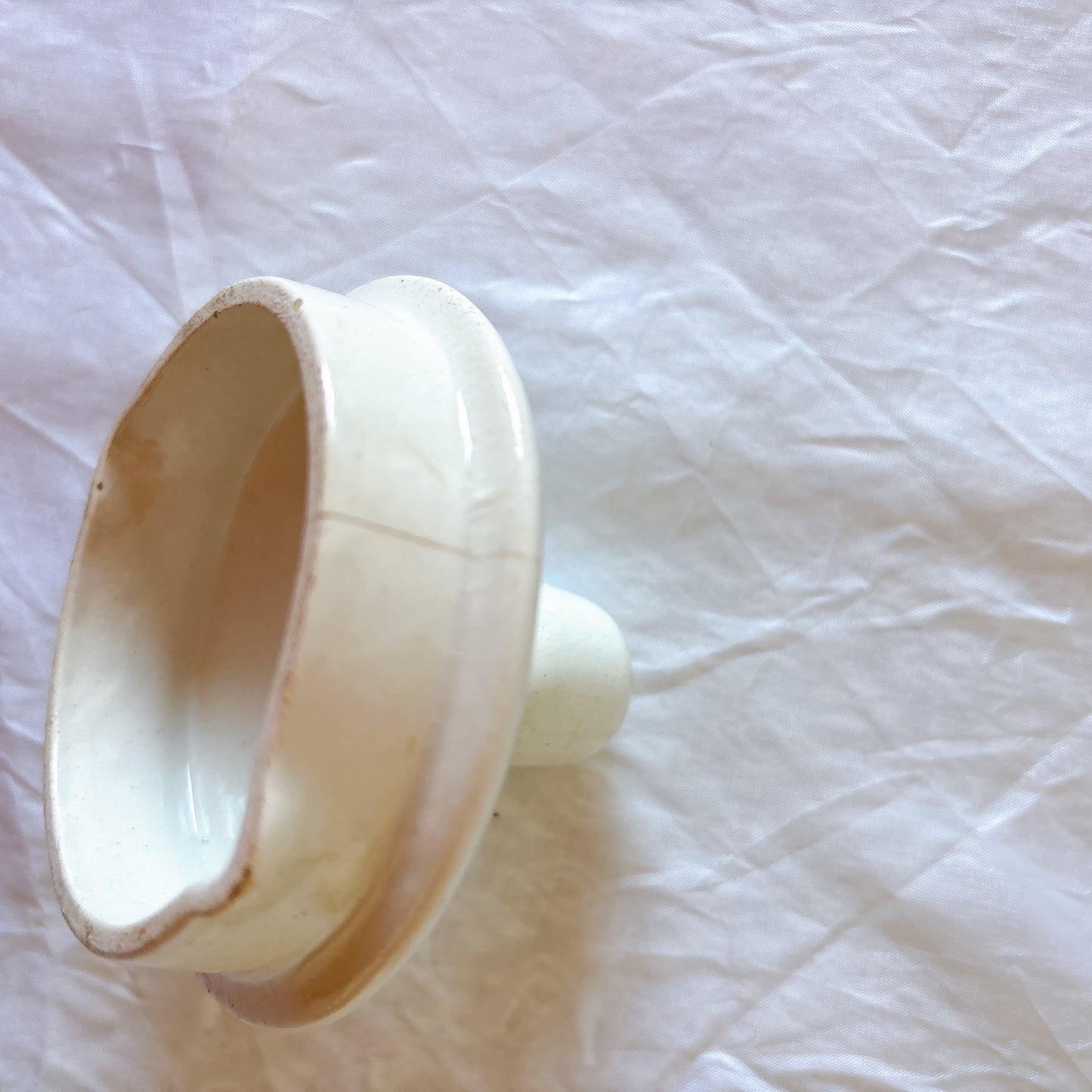 フランスアンティーク サンタマン　バスク柄 カフェオレポット / コーヒーポット
 「ルージュxマリン」フランスアンティーク食器　ブロカント　蚤の市