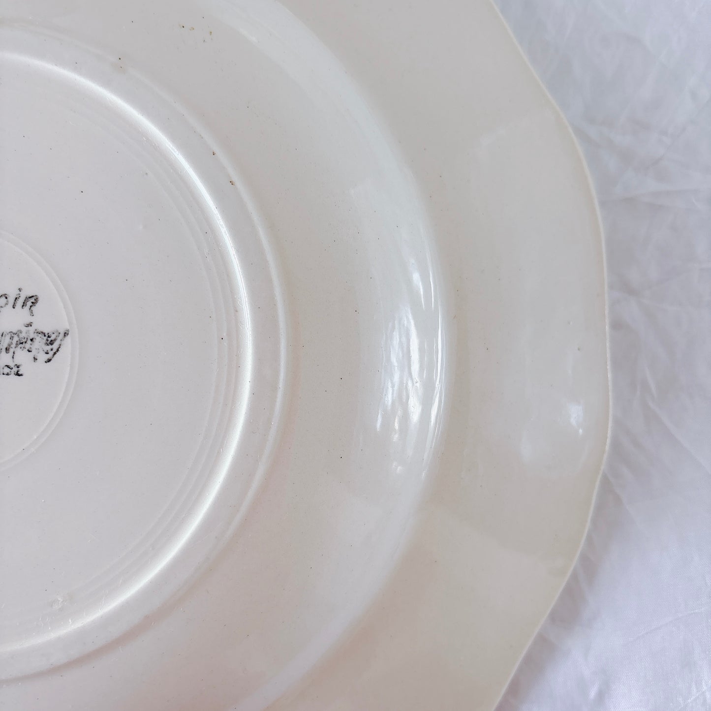 フランス ディゴワン＆サルグミンヌ 花リム スーププレート 深皿 フランスアンティーク食器 ブロカント　蚤の市