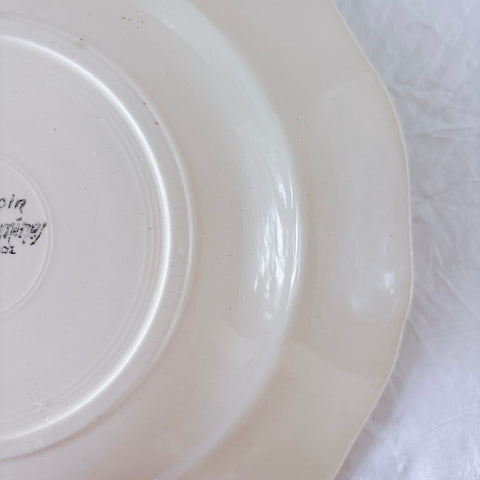 フランス ディゴワン＆サルグミンヌ 花リム スーププレート 深皿 フランスアンティーク食器 ブロカント　蚤の市