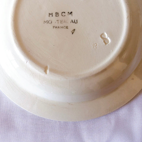 ショワジールロワ　HB & Cie Choisy le Roi『ローズ』ディネット　サラディエ　大皿　ランスアンティーク食器　ブロカントアンティーク　蚤の市