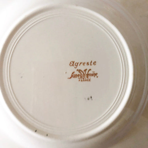 ディゴワンサルグミンヌ Digoin＆sarreguemines アグレスト 深皿 クルーズプレート 23㎝ フランスアンティーク食器 フランス蚤の市・ブロカント