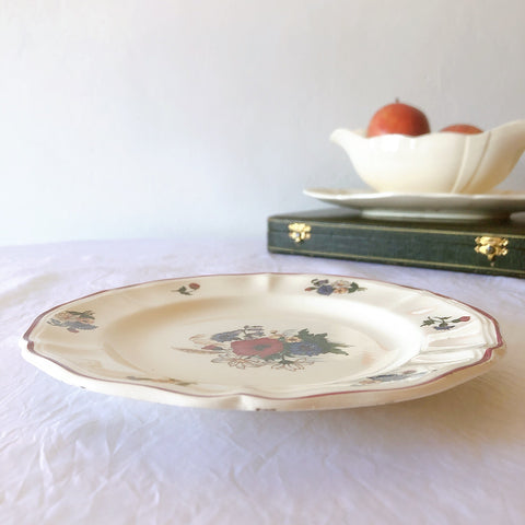 フランス サルグミンヌ sarreguemines アグレスト デザートプレート 20.7㎝  フランスアンティーク食器 フランス蚤の市・ブロカント