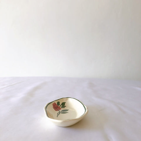 ショワジールロワ　HB & Cie Choisy le Roi『ローズ』ディネット　ラヴィエ　2個セット　ランスアンティーク食器　ブロカントアンティーク　蚤の市