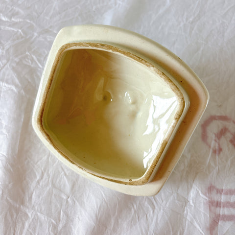 フランスヴィンテージ  アールデコ調幾何学模様　陶器キャニスター  フランスアンティーク食器　ブロカント　蚤の市