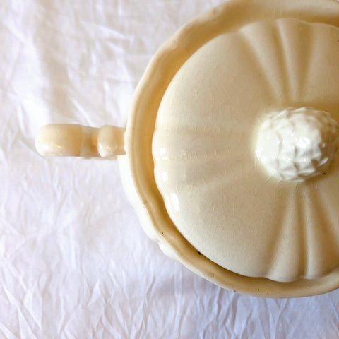 ディゴワンサルグミンヌ Digoin＆sarreguemines 花リム シュガーポット フランスアンティーク食器 フランス蚤の市・ブロカント