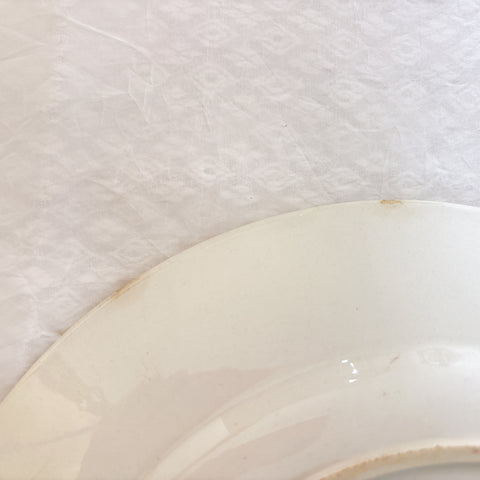 バドンヴィレー 赤い花柄 アンティーク大皿 28cm ラウンドプレート 1930年代 フランスアンティーク食器 Badonviller