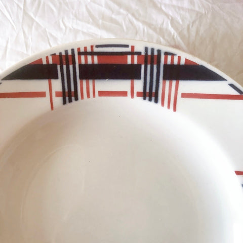 サンタマン　Saint amand バスク柄スーププレート、クルーズプレート フランスアンティーク食器 ブロカント 蚤の市