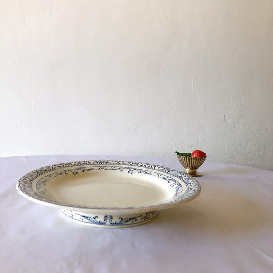 クレイユモントロー 『COLBERT』コルベール ケーキスタンド コンポティエ コンポ―ト皿 フランスアンティークプレート フランスアンティーク食器 ブロカントアンティーク 蚤の市