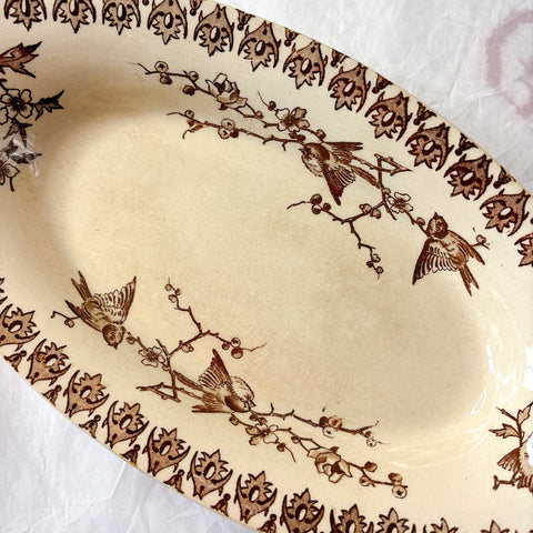 ショワジールロワ HB&Cie LYONNAIS ラヴィエ アンティーク オーバルプレート フランスアンティーク食器 画像1
