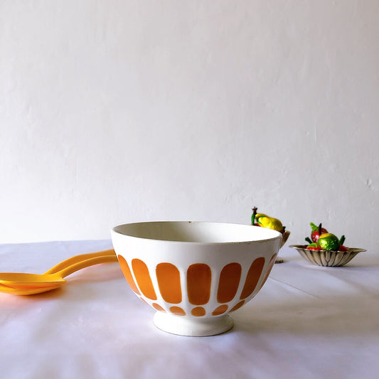 ディゴワン&サルグミンヌ カフェオレボウル オレンジxホワイト b フランスアンティーク食器 ブロカントアンティーク 蚤の市