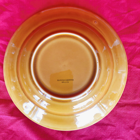 フランス アンティークスーププレート 深皿 B ディゴワン&サルグミンヌ マロンドット柄 人気シリーズ アンティーク食器 ヴィンテージ食器　ブロカント　蚤の市